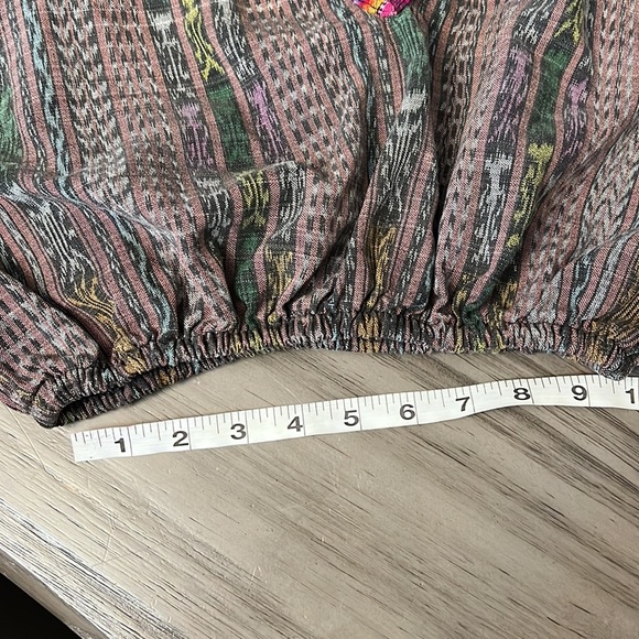 BOHO CROP COLORFUL TOP WITH HOOD - Picture 16 of 16